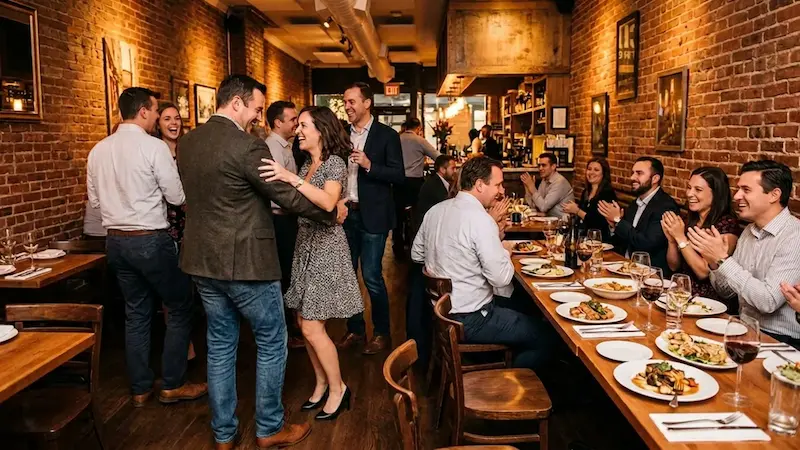 Cena de empresa con música y fiesta en Barcelona